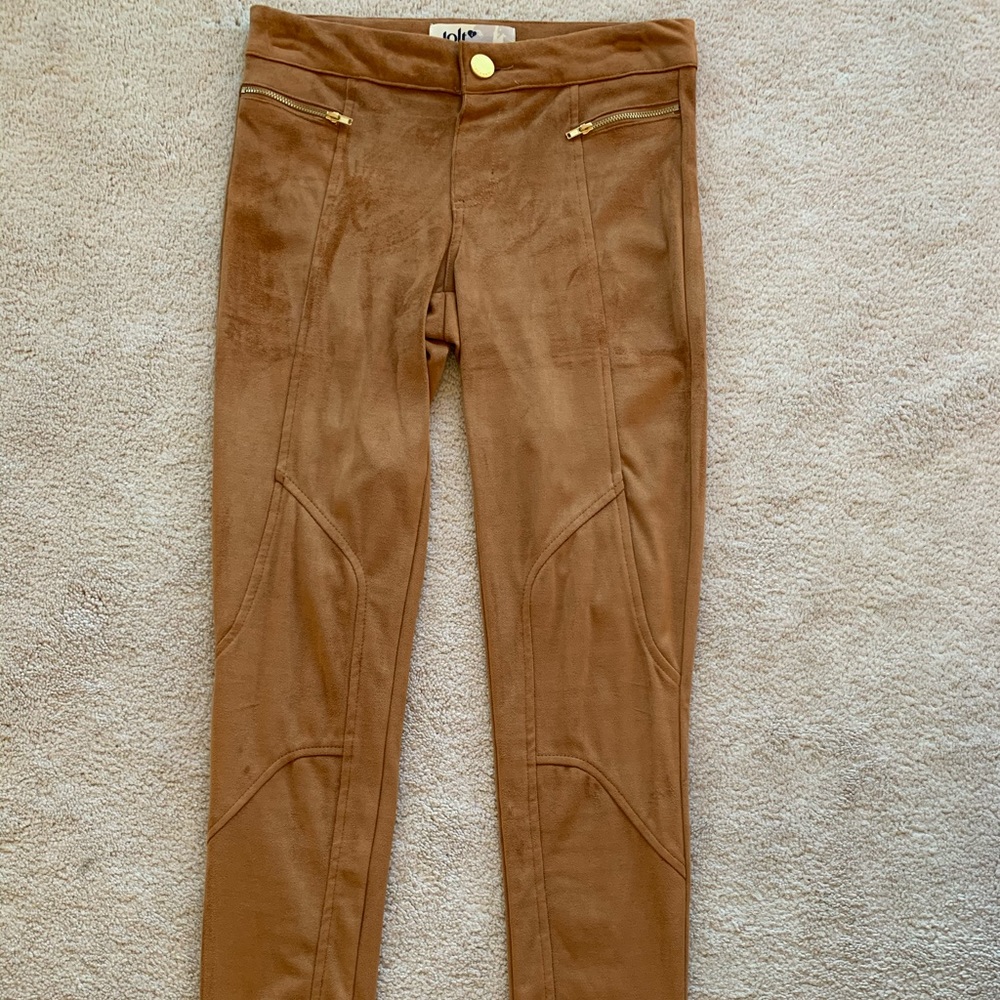Camal suede pants